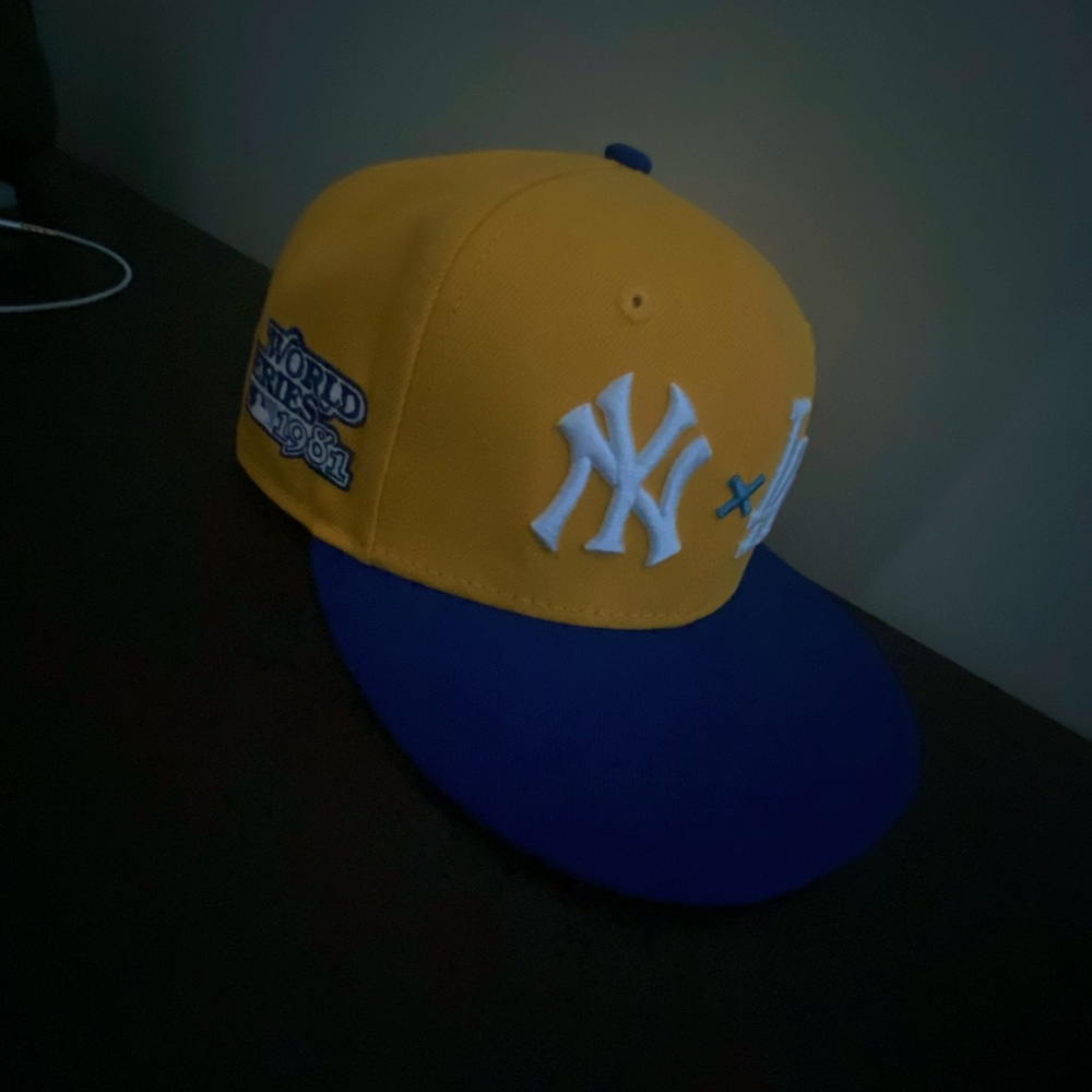 7 1/2 mlb World Series 1981 LA/Dogers yellow/blue